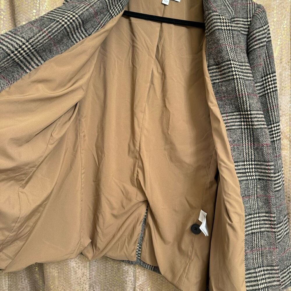 The Drop Women's Blake Tweed Plaid Long Blazer XL NWOT - Picture 5 of 12